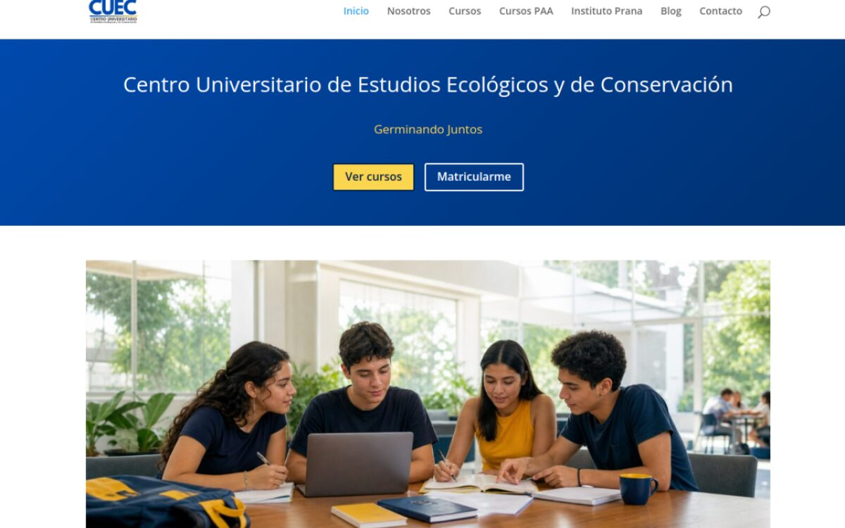 Sitio web de CUEC (cueccr.org) hecho por Infotech